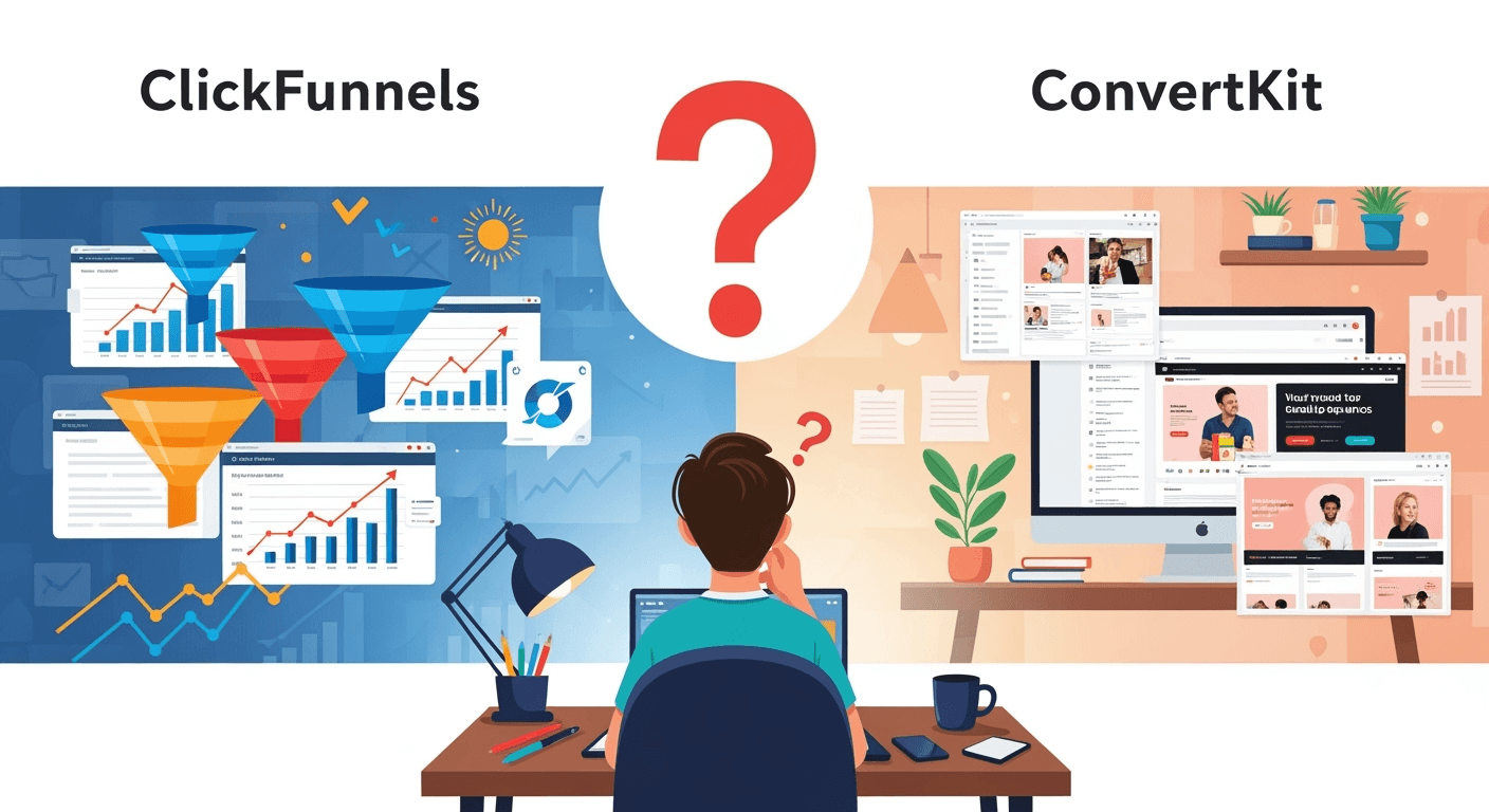 ClickFunnels vs ConvertKit: The Definitive 2025 Comparison 4 Pricing comparison ClickFunnels vs ConvertKit 2024